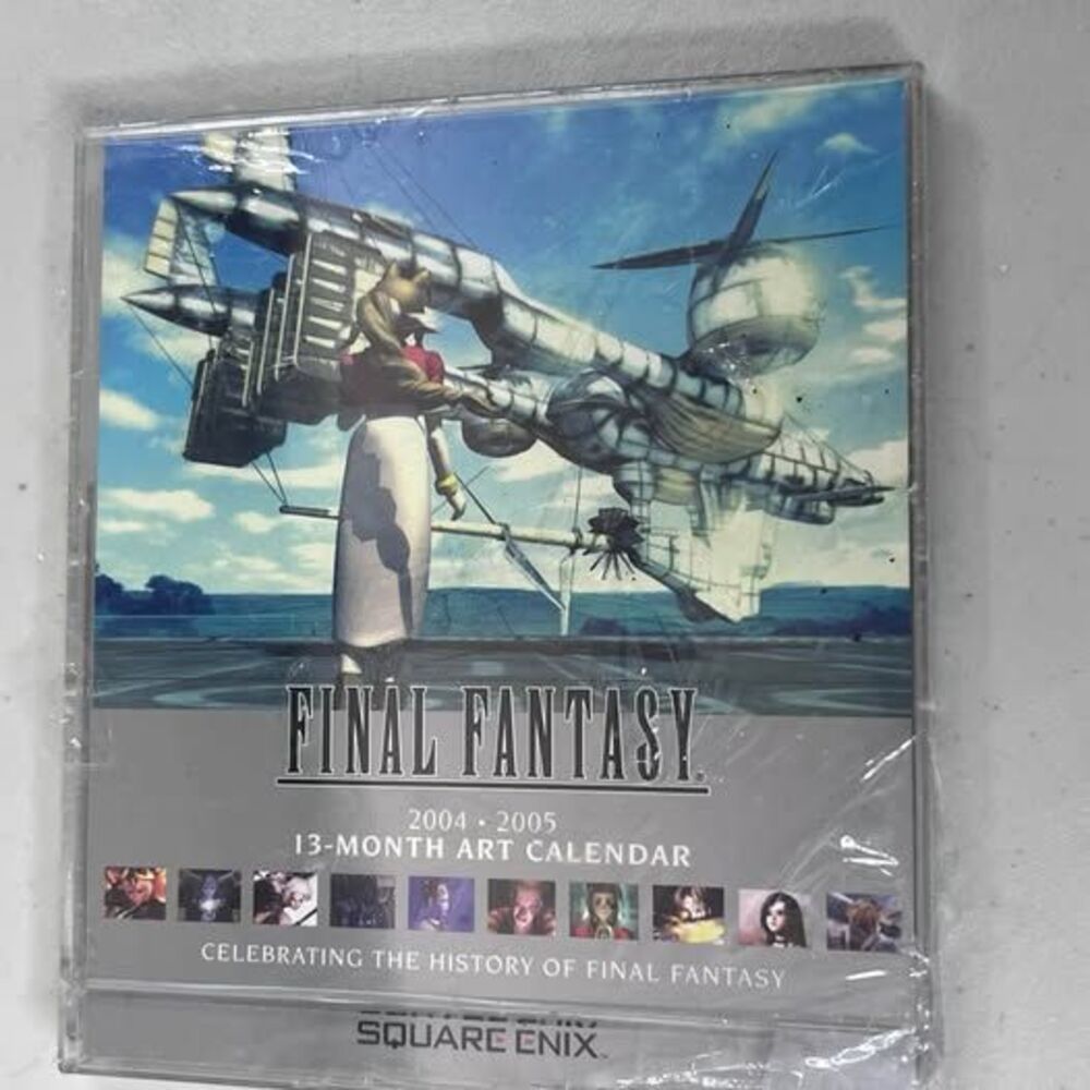Square Enix Final Fantasy 13-Month Art Calendar 2004-2005 Rare!